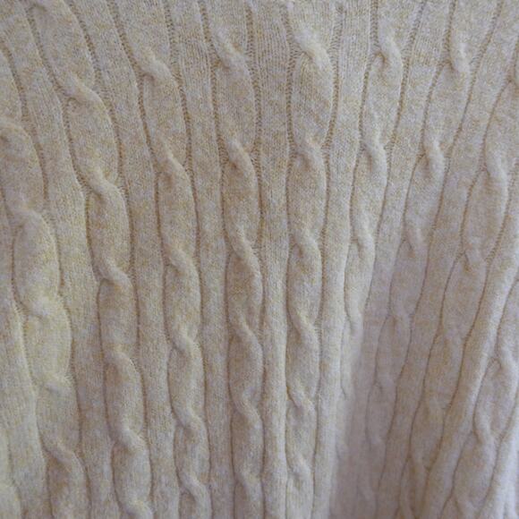 NWT J Crew Factory Cable-knit Mockneck Sweater in Extra-Soft Yarn XL Yellow - Picture 8 of 10